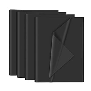 Neburora Schwarzes Seidenpapier 120 Blatt