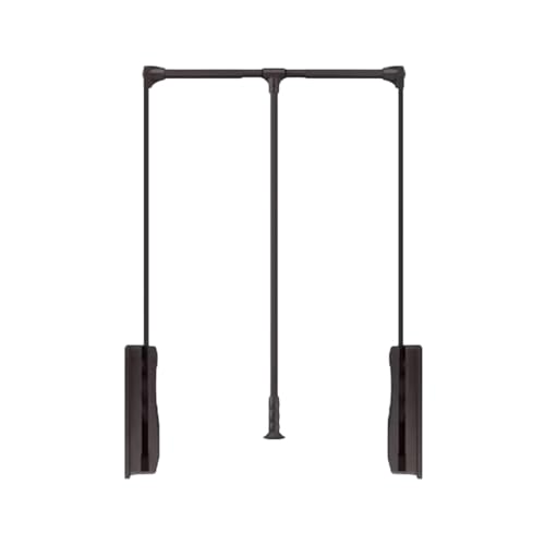 Barre de penderie rabattable marron télescopique 700-930 mm