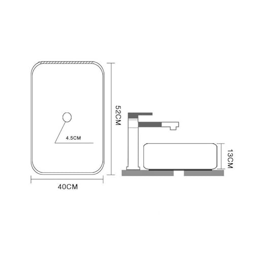 Lavabo sobre encimera rectangular escandinavo para reformar un baño moderno 3
