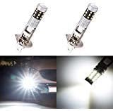 Morefulls H1 LED Fog Lights Bulbs - 1600 Lumens 360° Beam Angle 6000k White With Projector (Set of 2)