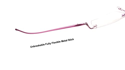 Image of N Specs An Optical Mall Reading Glasses For Men Women Unisex Stylish Framless Frame With Anti Reflected Unbreakable Fiber Glasses