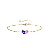 BRACCIALE CON PIETRE DI NASCITA: Il bracciale con 2 pietre di nascita a forma di cuore rappresenta 2 mesi di nascita. Più che gioielli, è un segno di amore, connessione e benedizione. Simboleggia il legame speciale tra 2 persone
