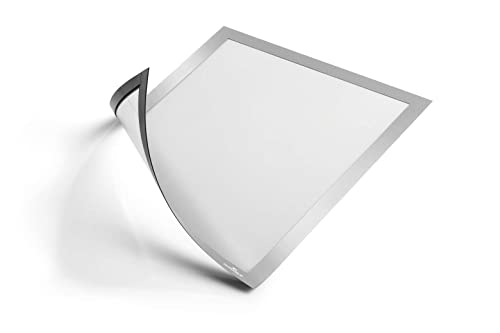 Durable 498823 Marco informativo Duraframe Magnético (A4, marco magnético para superficies metálicas) 1 pieza, plata