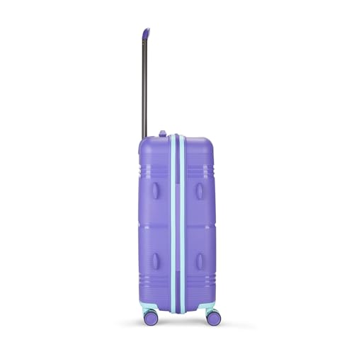 Image of Skybags Paratrip Medium Size Hard Luggage (67 cm) | Polypropylene Luggage Trolley with 8 Spinner Wheels| Purple Oppulence | Unisex