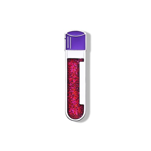 Dr's gift Blood Test Tube Brooch Enamel Lapel Pin for Chemists Scientists Laboratory Themed Badge Gift for Medical Worker Scientist Student