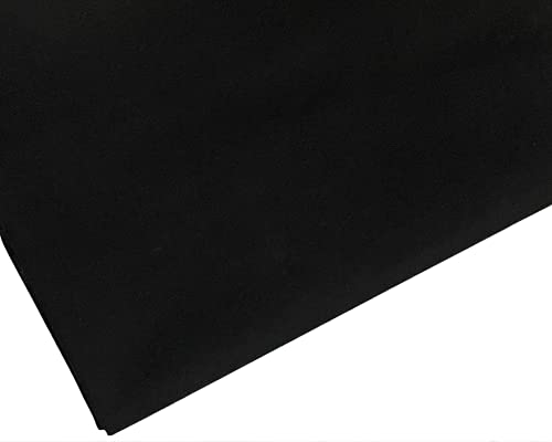 Plain Black Polycotton Fabric - 45 inch / 112 cm Wide (Black, 1 METRE)