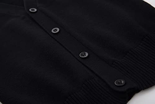 Image of Unisex Boys Girls Cardigans Sweater V-Neck Long Sleeve School Uniforms Button Knit Tops
