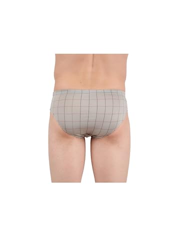 Image of Crystal Italia Brief Men's Super Combed Cotton Checkered Brief with Concealed Waistband | Assorted | (Pack of 2)