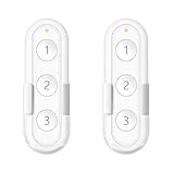 LoraTap ZigBee - Mando a distancia inteligente (2 unidades, color blanco, 3 botones, para módulos de conmutación de persiana tuya, compatible con aplicación Smart Life, fácil manejo, requiere ZigBee