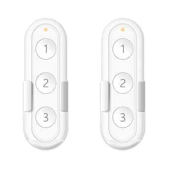 LoraTap ZigBee Intelligente Fernbedienung 2-Pack Weiß, 3-Tasten-Steuerung für Tuya Rollladen-Schaltmodule, Kompatibel mit Smart Life App, Einfache Handhabung, ZigBee Hub Erforderlich