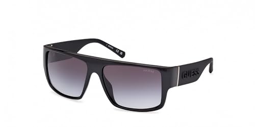 Lunettes noires GUESS GU00165 shiny black avec verres 59mm pour protection solaire chic