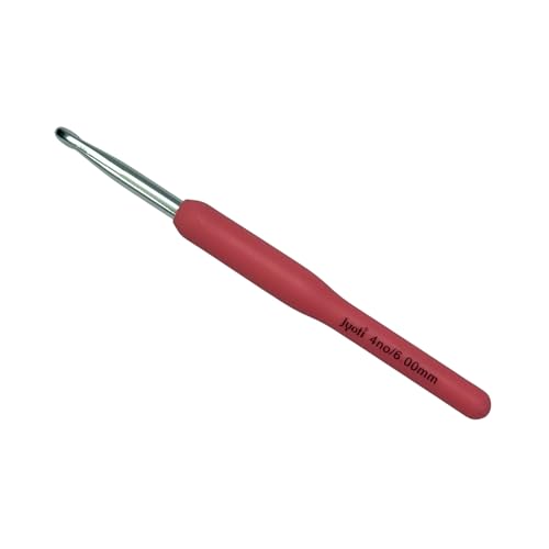 Image of Ushaworks Crochet Hook Soft Grip Crochet Needle with Aluminum Hook - Comfortable Yarn Tool for Crochet Needles, Knitting Needles, Crochet Kit, Knitting Kit, Knitting Needle Set, Crochet Needle, Crochet Set 1 Pcs (Crochet hook, 4no /6MM)