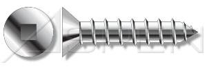 2000pcs #8 X 5/8", Self-Tapping Screws, Type A, Flat Head, Square Recess Drive, 304 Stainless Steel 18-8, in USA