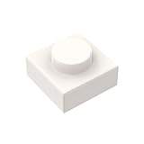 Classic Bulk Plate Block 1x1, 100 Piece White Building Plate, Compatible with Lego Parts and Pieces 3024, 100% Compatible with All Major Brick Brands(Colour:White)