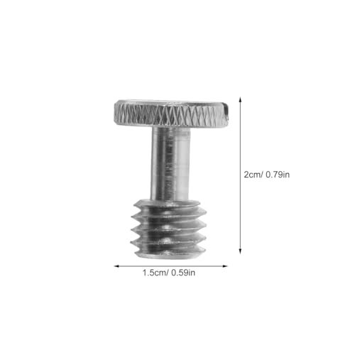 Tornillo de cámara 3/8 de hierro Mikikit con acabado plata de alta duración 2