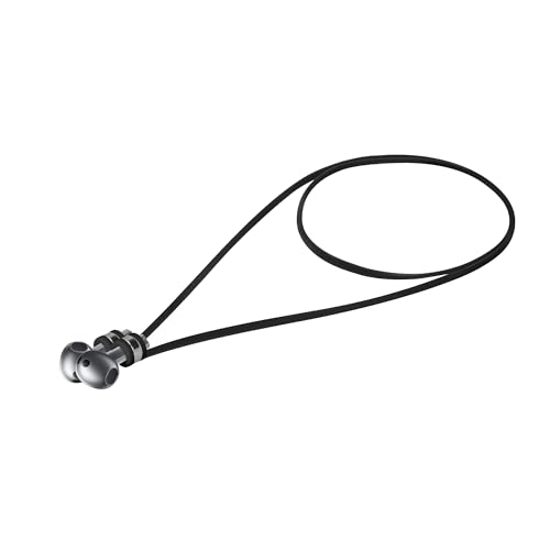 kwmobile Strap Compatible with Samsung Galaxy Buds 3 / Soundcore P20i / Wave Beam/Fun Air Pro 4 - Strap Magnetic Silicone Cord Earphones Holder - Black