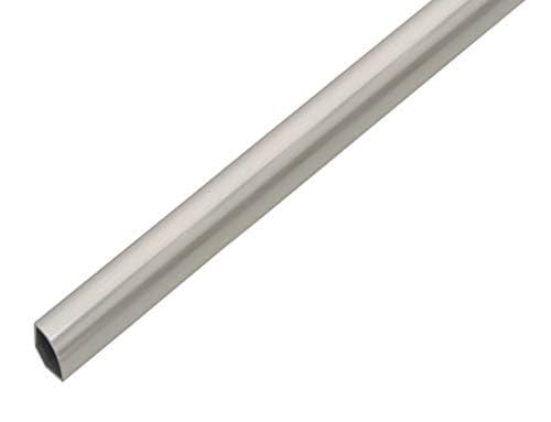 Alberts 485207 Perfil de cuarto de circulo, Plástico, óptica de acero inoxidable, 1000 x 15 x 1,2 mm