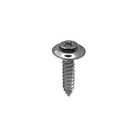 Auveco # 2751 8 X 3/4" Phillips Oval Head SEMS Tapping Screw Countersunk Chrome. Qty 100. Cover