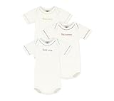 boutique petit bateau lausanne 3er-Pack Unisex Kurzärmlige Bodys aus 1 x 1 Rippe, dehnbares und bequemes Material