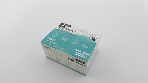 Lubri クリーニングワイプ 70、イソプロピルアルコール 70%含有、ウェットティッシュ、アルコールワイプ、スマートフォン・電子機器用、個包装タイプ、100枚入、