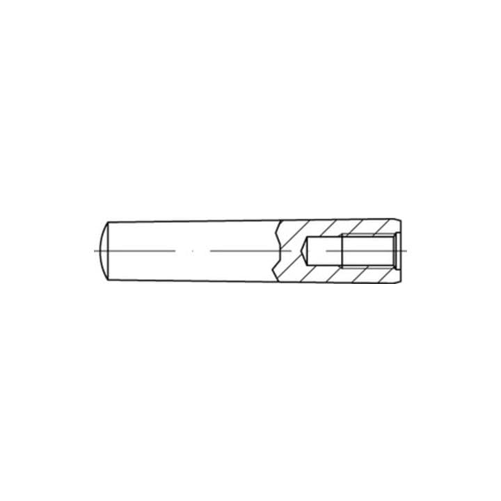 DIN 7978/ISO 8736 Kegelstifte mit Innengewinde Stahl A 6 x 50 S 50 Stk