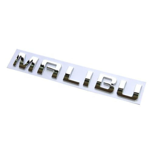 Image of 2Pack for Malibu Nameplate Letter Emblem Badge Glossy Compatible with Malibu /Chrome