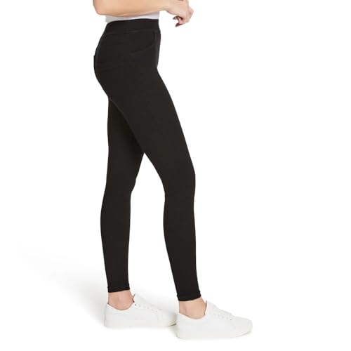 Nine West Women's Classic Denim Leggings, Jeggings for Women with Front and Back Pockets, Mid Rise Skinny Stretch Jeans - Black Small2