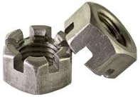 3/4"-10 Slotted Finish Hex Nut, Steel, Plain (Quantity: 20)