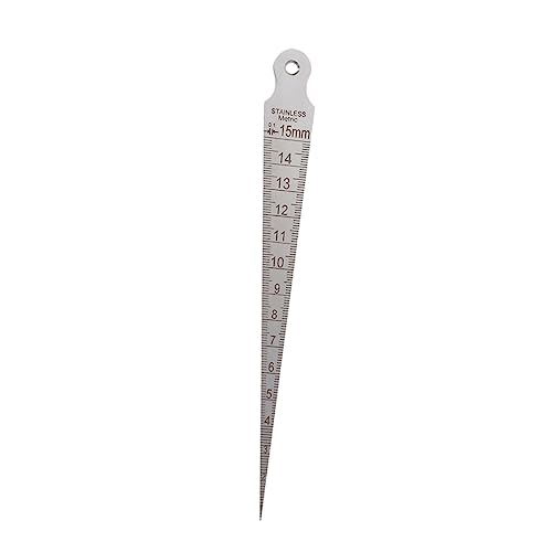 NAMOARLY 1pc Gap Gauge Aperture Ruler Taper Ruler Hole Size Gauge Gap Gauge Woodworking Welder Measuring Tools Welding Measuring Gauge Taper Gage Diameter Gauge Silver Stainless Steel