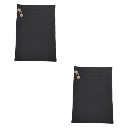Nishiyuenyi 2 Stück Innentasche Mantel Verdeckte Reißverschlusstasche Zum Einnähen Aufbewahrung für Handy Und Geldbörse Aus Canvas für Outdoor Arbeit, Schwarz