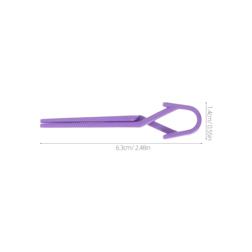 KALLORY Set de 160 clips y pinzas para uñas rosa y morado miniatura 2