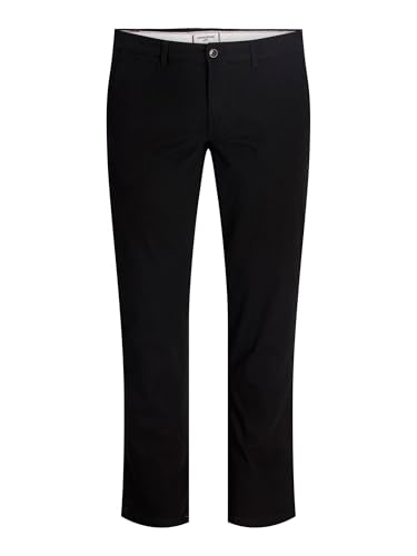 JACK & JONES PLUS Męskie spodnie JPSTMARCO JJJDAVE LC NOOS PLS chino, czarne, 46/32, czarny, 46W / 32L