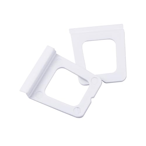 Xadnitu 30 Pieces Plastic Window Screen Pull Tabs, Screens Lift Hollow Tabs Installed in Flat Spline Channel for Screen Frame Replacement, White