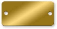 Brass Tags - Rounded Corners - 2 x 1 inch - Pk/25
