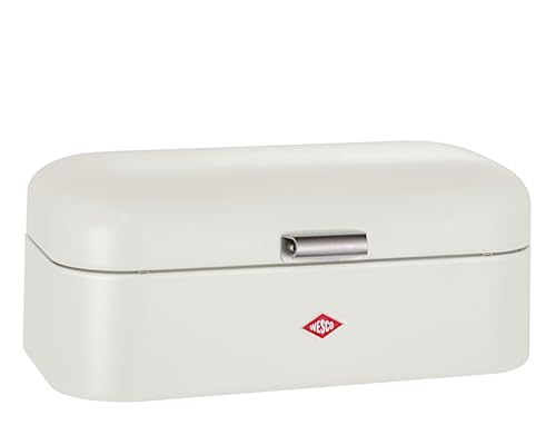 Wesco Grandy, Contenitore Per Il Pane, Colore Sabbia Opaco, Lamiera D'Acciaio Verniciata A Polvere, Fori Di Ventilazione E Manico Stabile