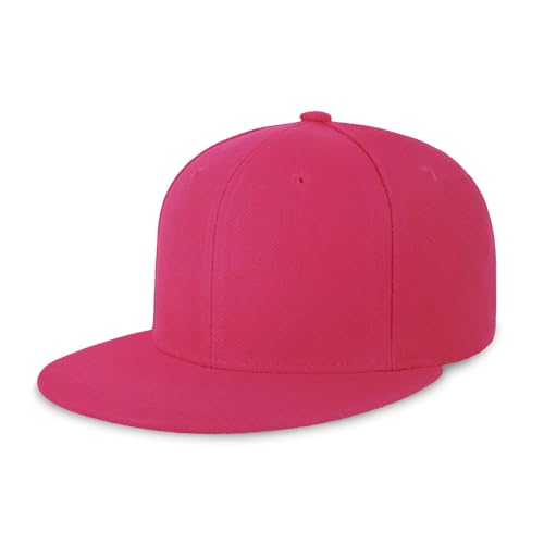 Image of CHOK.LIDS Flat Bill Visor Classic Snapback Hat Blank Adjustable Brim High Top End Trendy Color Style Plain Tone Baseball Cap
