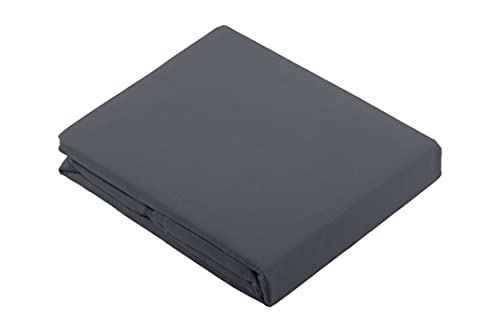 Lovely Casa Lenzuolo sopra 300x240 cm - 100% - Colore - Modello Alicia Certificato Oeko-Tex - Facile da Pulire - cm cotone grigio