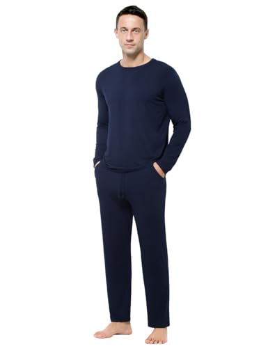 Haut manches longues et pantalon de nuit Casey Kevin : pyjama homme printemps léger