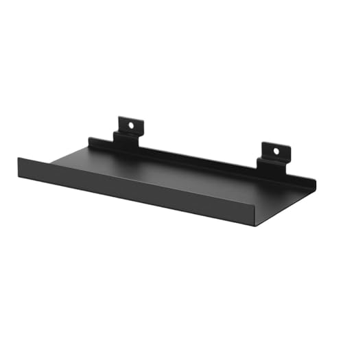 10X4.3 Inch Slatwall Shelves, Metal Slat Wall Shelves Accessories, Flat Display Shelves for Slat, Metal Retail Display for Storage and Organization, Black Slatwall Shelf Display Bracket, 1Pcs