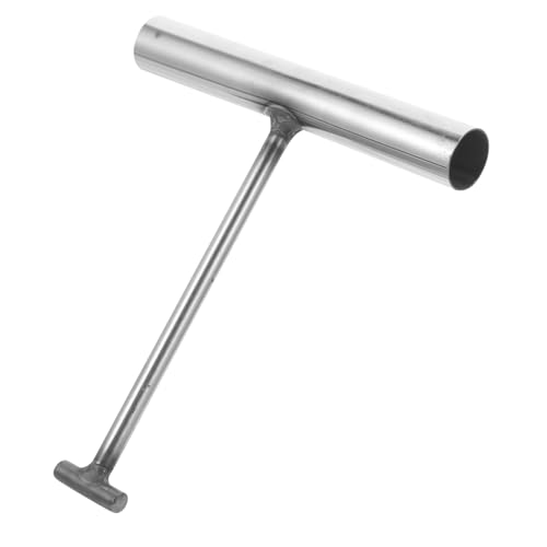 ELAYARD Heavy Duty Manhole Cover Lifter Hook with Comfortable Grip Portable Tool for Outdoor Drain Cover Opening and Storm Grate Lifting Shaped Manhole Hook for Up Door