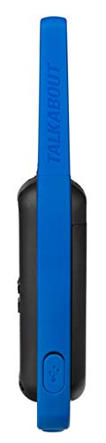 Image of Motorola Talkabout T800 Two-Way Radios, 2 Pack, Black /Blue