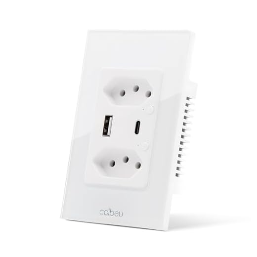 Tomada Inteligente WiFi, Controle Remoto de Eletrodomésticos Por Telefones Celulares, Interruptor Cronometrado, Controle Por Voz, 1 porta USB e 1 porta Tipo-C (Branco)