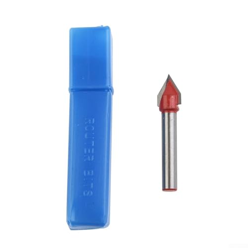 Fraise à graver CNC 60 ° avec tige de 6 mm | Outil de coupe du bois à rainure en V pour acrylique, MDF, PVC | Coupe en acier à double tranchant avec haute rigidité et concentricité