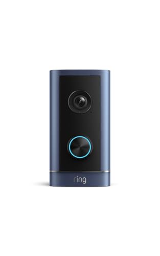 Image of Ring Wired Doorbell Elite (newest model), Native Power over Ethernet, Retinal 4K video, Remote Gate Access, 10x Enhanced Zoom, and Night Vision, Polished Night Navy