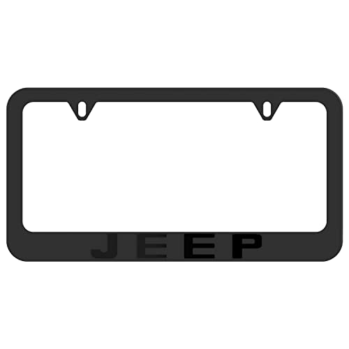 license plate frames for jeeps - 3D Black License Plate Frame for Jeep