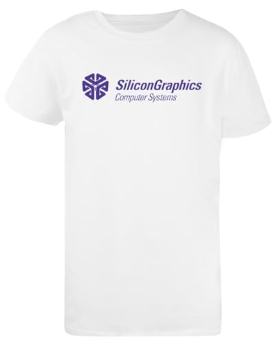 T-shirt Sgi Silicon Graphics violet et blanc coupe régulière unisexe