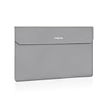 MOSISO Portable Monitor Case Sleeve 16.1 Inch, Carrying Case for 15.6-16.1 Inch Display Monitors, Laptop Bag With Front Pocket, PU Leather for Travel, Gray