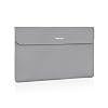 MOSISO Portable Monitor Case Sleeve 16.1 inch, Carrying Case for Most 15.6-16.1 inch Portable Travel Display Monitor Laptop, PU Leather Laptop Display Bag with Front Pocket, Gray
