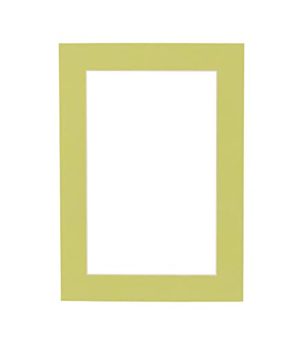 CountryArtHouse Pistachio Acid Free 18x24 Picture Frame Mats with White Core Bevel Cut for 13x19 Pictures - Fits 18x24 Frame - One Mat