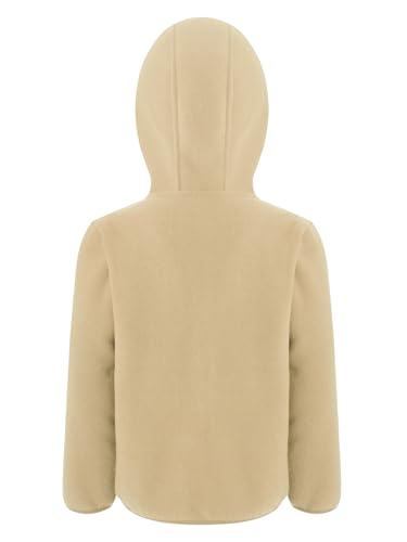 Kids Boys Girls Long Sleeve Fleece Hooded Jacket Winter Coat with Pocket Winter Outerwear Athletic Causal Wear2